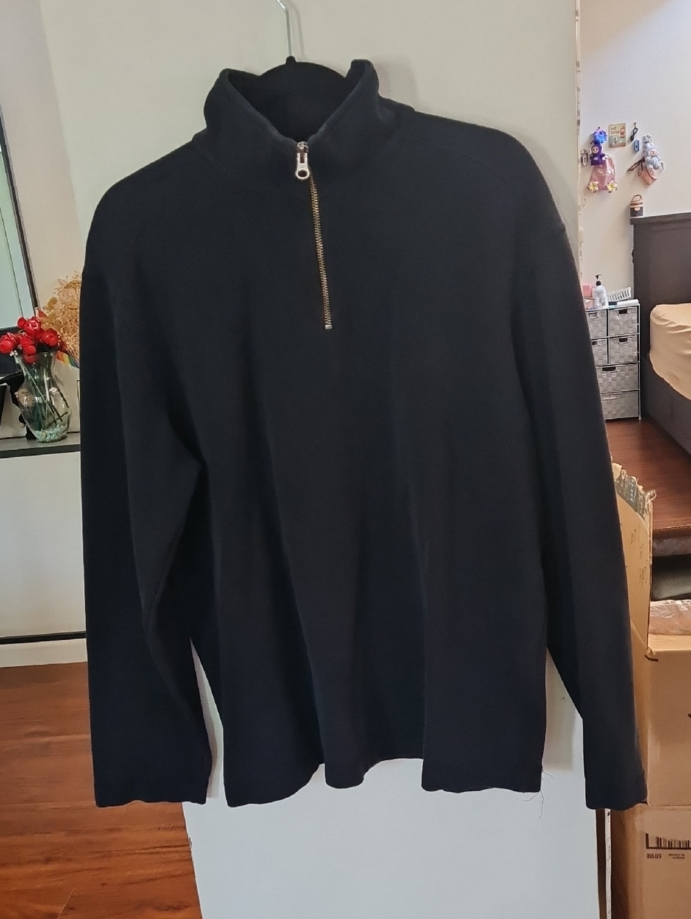 Old Navy Black Women's Half-Zip Mock Neck Sweater